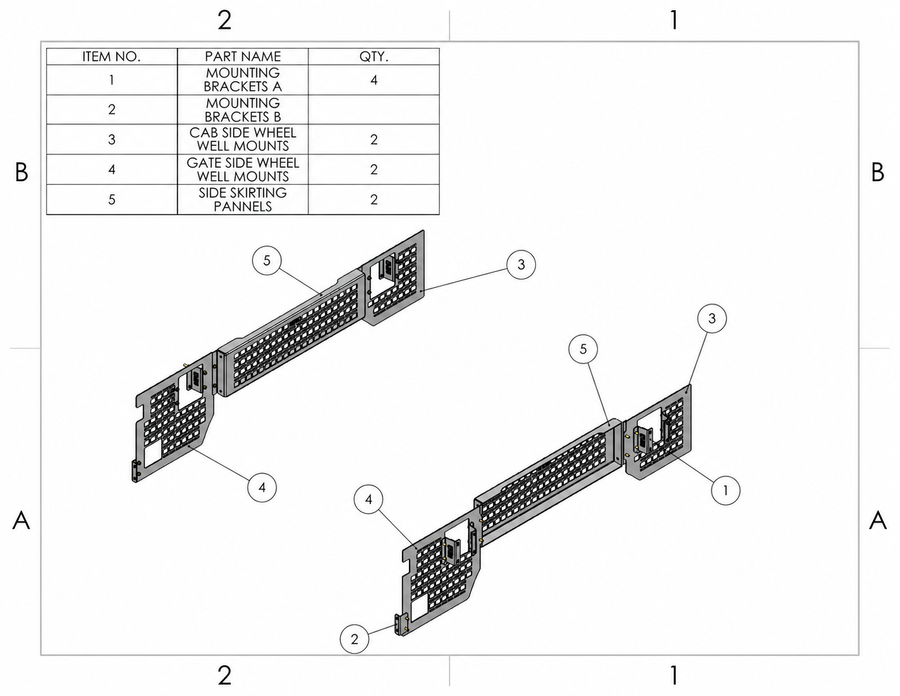 SKU A CAD rendering