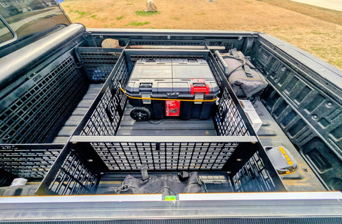 GRYD GEAR removable divider and MOLLE storage system in a Ford F-250 or F-350 short bed
